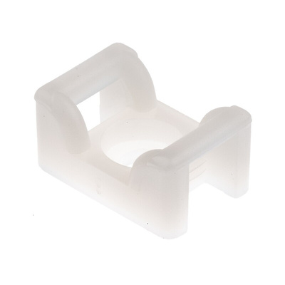 HellermannTyton Self Adhesive Natural Cable Tie Mount 12 mm x 18mm, 6mm Max. Cable Tie Width