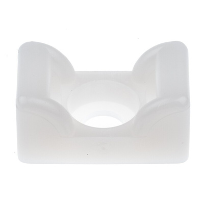 HellermannTyton Self Adhesive Natural Cable Tie Mount 14.5 mm x 25mm, 8mm Max. Cable Tie Width