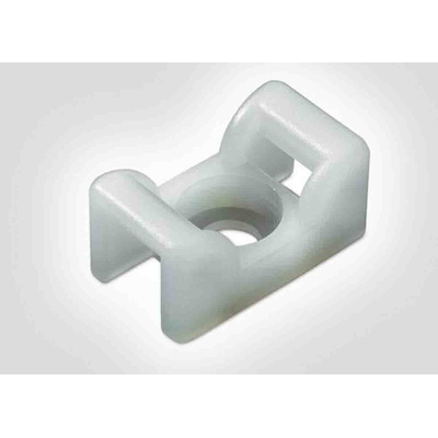 HellermannTyton Self Adhesive Natural Cable Tie Mount 14.5 mm x 25mm, 8mm Max. Cable Tie Width