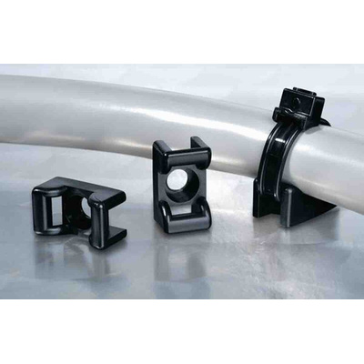 HellermannTyton Self Adhesive Natural Cable Tie Mount 14.5 mm x 25mm, 8mm Max. Cable Tie Width