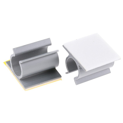 Essentra Grey PVC Cable Clamp, 9.5mm Max. Bundle