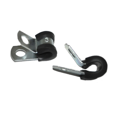 RS PRO Black Rubber, Steel Cable Clamp, 4.76mm Max. Bundle