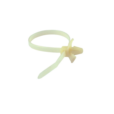RS PRO Natural Cable Tie Mount 4.8 mm x 201mm