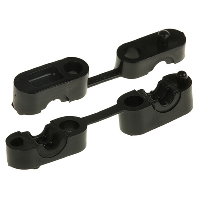 HellermannTyton Black Polyamide Cable Clip, 5.7mm Max. Bundle