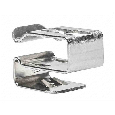HellermannTyton Metallic Stainless Steel Cable Clip, 7mm Max. Bundle
