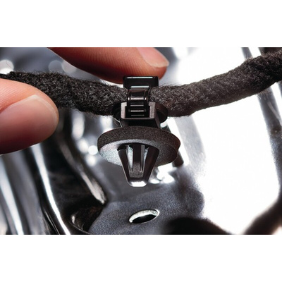 HellermannTyton Black Nylon Adjustable Clip, 45mm Max. Bundle