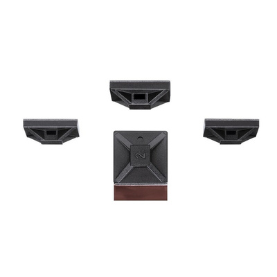 HellermannTyton Self Adhesive Black Cable Tie Mount 13 mm x 13mm, 2.7mm Max. Cable Tie Width