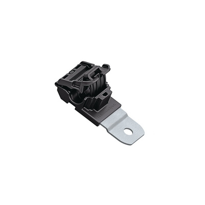 HellermannTyton Black Polyamide Ratchet P Clamp, 13.7mm Max. Bundle