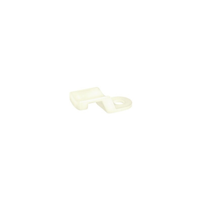 HellermannTyton Self Adhesive Natural Cable Tie Mount 10 mm x 22mm, 8mm Max. Cable Tie Width