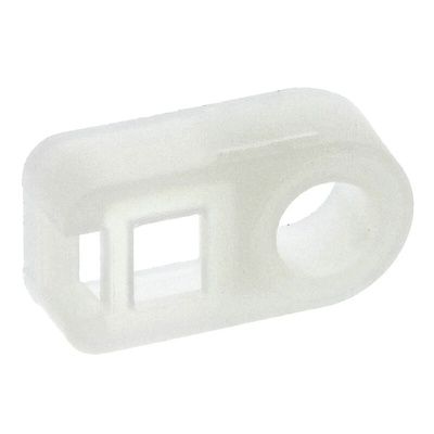 HellermannTyton Self Adhesive Natural Cable Tie Mount 7.1 mm x 13.3mm, 2.5mm Max. Cable Tie Width