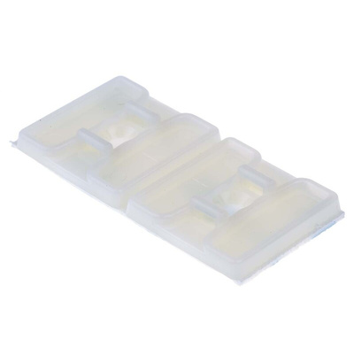 RS PRO Self Adhesive Natural Cable Tie Mount 29.2 mm x 29.2mm, 5.5mm Max. Cable Tie Width