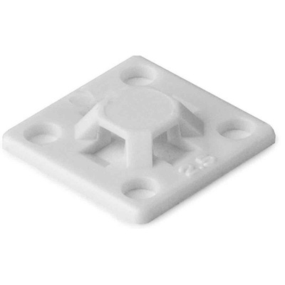 HellermannTyton Self Adhesive Natural Cable Tie Mount 13 mm x 13mm, 2.7mm Max. Cable Tie Width