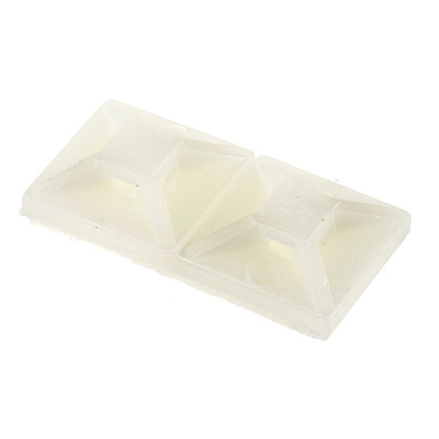 HellermannTyton Self Adhesive Natural Cable Tie Mount 13 mm x 13mm, 2.7mm Max. Cable Tie Width