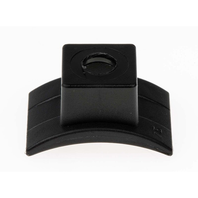 HellermannTyton Self Adhesive Black Cable Tie Mount 17 mm x 25mm, 8mm Max. Cable Tie Width