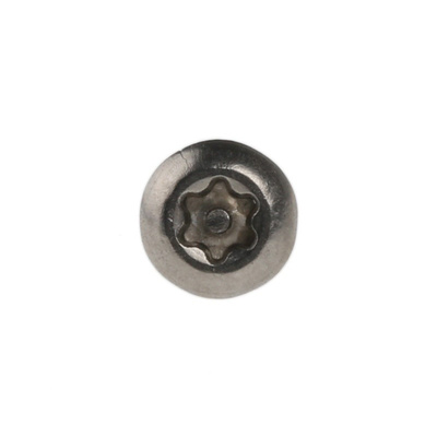 Plain Button Stainless Steel Tamper Proof Security Screw, M3 x 6mm