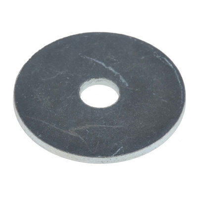 Bright Zinc Plated Steel Mudguard Washer, M5 x 25mm, 1.5mm Thickness
