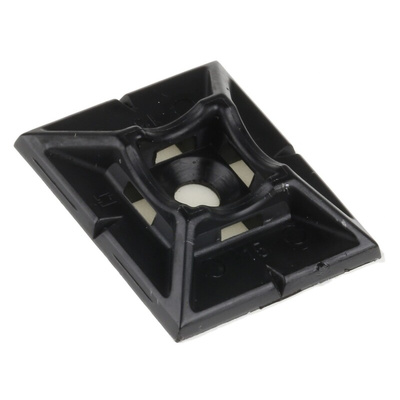 Legrand Self Adhesive Black Cable Tie Mount 30 mm x 25mm, 4.6mm Max. Cable Tie Width