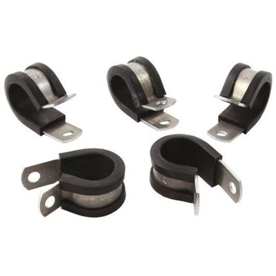 HellermannTyton Black Aluminium Alloy, Chloroprene P Clamp, 28.6mm Max. Bundle