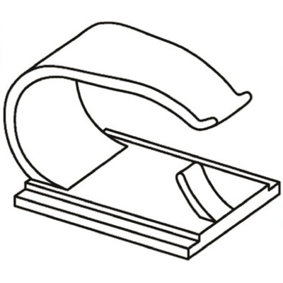 HellermannTyton Black Polyamide Cable Clip, 20mm Max. Bundle