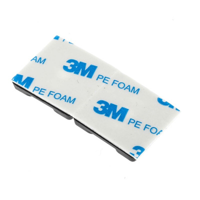 RS PRO Self Adhesive Black Cable Tie Mount 29.2 mm x 29.2mm, 5.5mm Max. Cable Tie Width