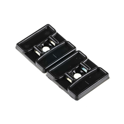 RS PRO Self Adhesive Black Cable Tie Mount 29.2 mm x 29.2mm, 5.5mm Max. Cable Tie Width