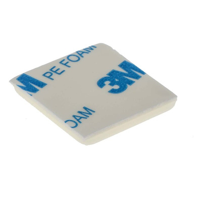 RS PRO Self Adhesive Natural Cable Tie Mount 26.3 mm x 26.3mm, 5.6mm Max. Cable Tie Width