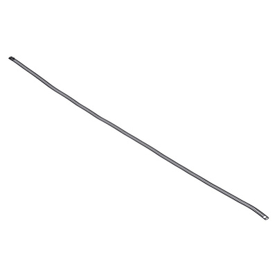RS PRO Cable Tie, Ladder, 610mm x 7 mm, Black Polyester Coated Stainless Steel, Pk-100