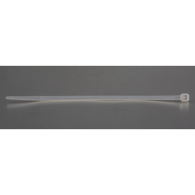 RS PRO Cable Tie, 150mm x 3.6 mm, Natural Nylon, Pk-100