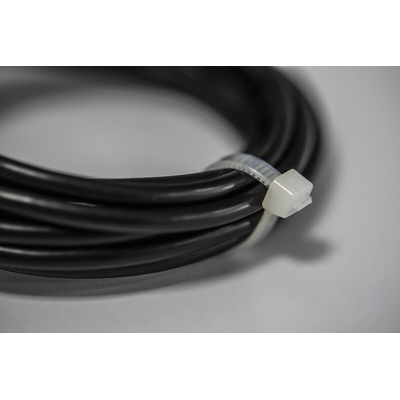 RS PRO Cable Tie, 190mm x 4.8 mm, Natural Nylon, Pk-100