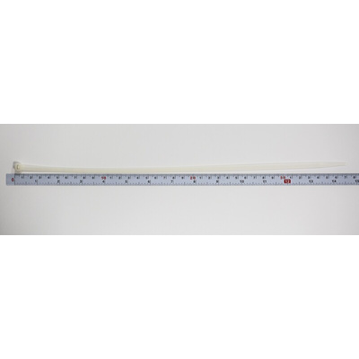 RS PRO Cable Tie, 368mm x 4.8 mm, Natural Nylon, Pk-100