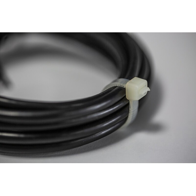 RS PRO Cable Tie, 368mm x 4.8 mm, Natural Nylon, Pk-100