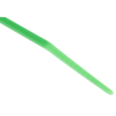 RS PRO Cable Tie, 100mm x 2.5 mm, Green Nylon, Pk-100