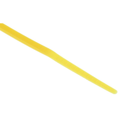 RS PRO Cable Tie, 100mm x 2.5 mm, Yellow Nylon, Pk-100