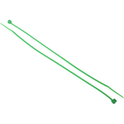 RS PRO Cable Tie, 203mm x 2.5 mm, Green Nylon, Pk-100