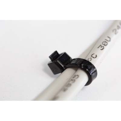 RS PRO Cable Tie, 190mm x 4.8 mm, Black Nylon, Pk-100
