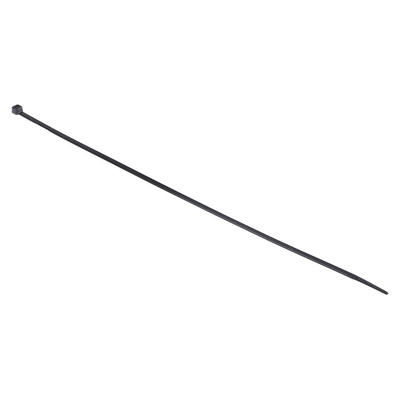 RS PRO Cable Tie, 368mm x 4.8 mm, Black Nylon, Pk-100