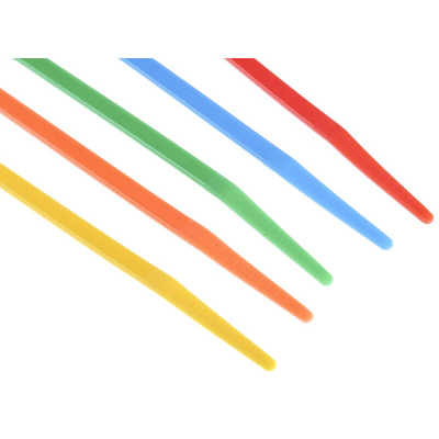 RS PRO Cable Tie, 203mm x 4.6 mm, Assorted Nylon, Pk-250