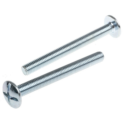 Bright Zinc Plated Steel Roofing Bolt, M8 x 80mm