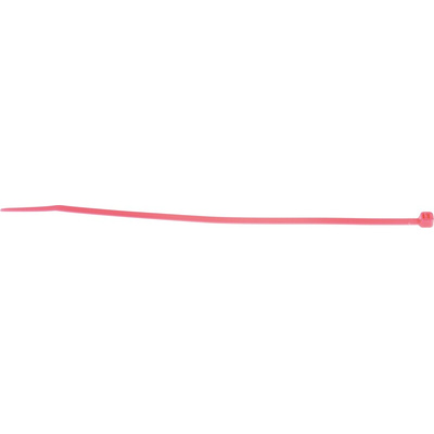 RS PRO Cable Tie, 203mm x 3.6 mm, Pink Nylon, Pk-100