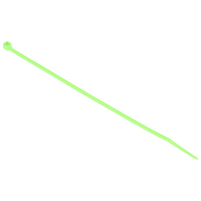 RS PRO Cable Tie, 203mm x 3.6 mm, Green Nylon, Pk-100