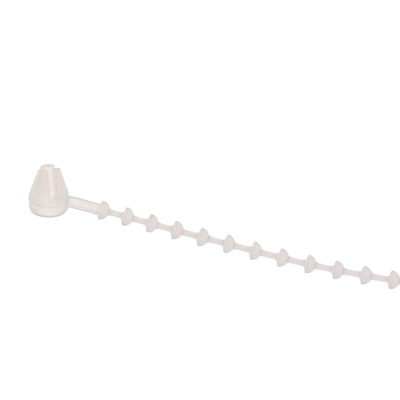 RS PRO Cable Tie, 143mm x 1.8 mm, Natural Nylon, Pk-100
