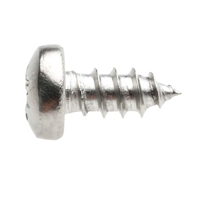 RS PRO Plain Stainless Steel Self Drilling Screw No. 4 x 1/4in Long x 6.5mm Long
