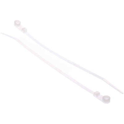 RS PRO Cable Tie, Screw Mount, 171.5mm x 3.7 mm, Natural Nylon, Pk-100
