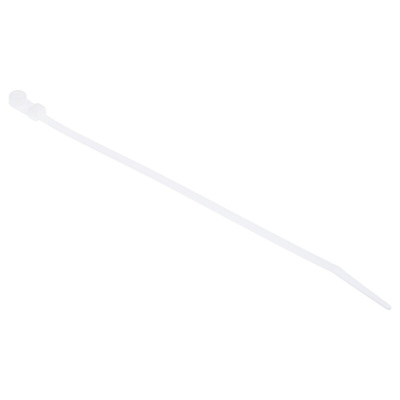 RS PRO Cable Tie, Screw Mount, 221.3mm x 4.2 mm, Natural Nylon, Pk-100