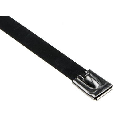 RS PRO Cable Tie, Roller Ball, 360mm x 12 mm, Steel Stainless Steel