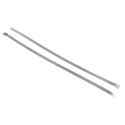 RS PRO Cable Tie, Roller Ball, 520mm x 12 mm, Steel Stainless Steel