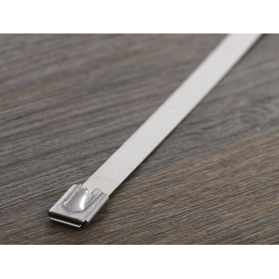 RS PRO Cable Tie, Roller Ball, 360mm x 7.9 mm, Steel Stainless Steel