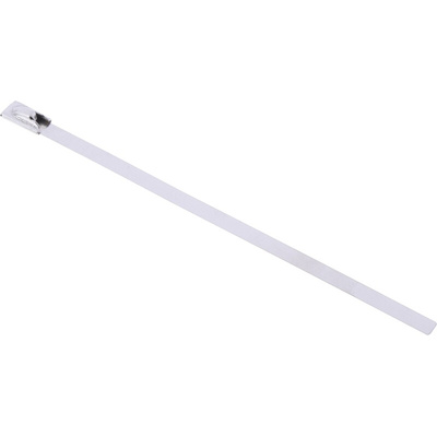 RS PRO Cable Tie, Roller Ball, 125mm x 4.6 mm, Steel Stainless Steel