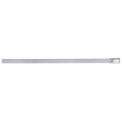 RS PRO Cable Tie, Roller Ball, 125mm x 4.6 mm, Steel Stainless Steel