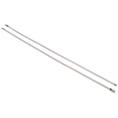 RS PRO Cable Tie, Roller Ball, 360mm x 4.6 mm, Steel Stainless Steel